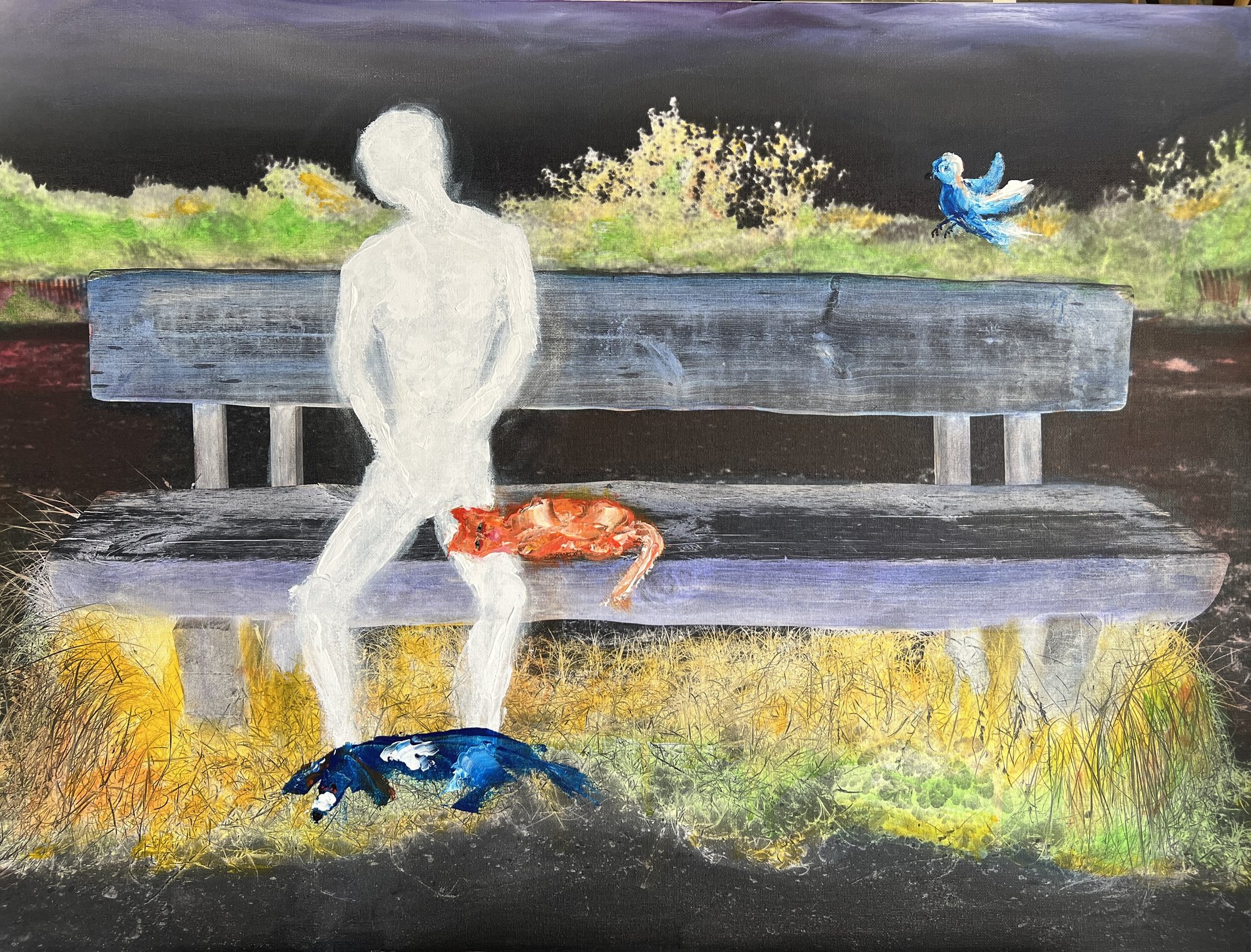 Temps calme - Peinture de Christine Gauche