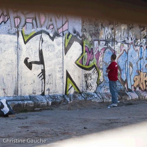 Mur de Berlin 1 - Graffiti - Photographie de Christine Gauche